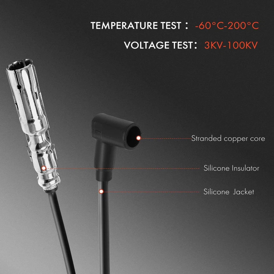 Juego de 7 cables de bujía para Mercedes-Benz W114 W123 W116 280 280E 280S L6 2,8 L Foto 4 de 4