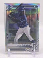 Ryan Spikes 2021 1st Bowman Draft Chrome Refractor #BDC-63 Tampa Bay Rays