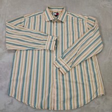 Vintage Tommy Hilfiger Mens Shirt XXLarge Long Sleeve Button Striped Y2K 90s