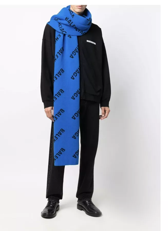balenciaga allover logo scarf