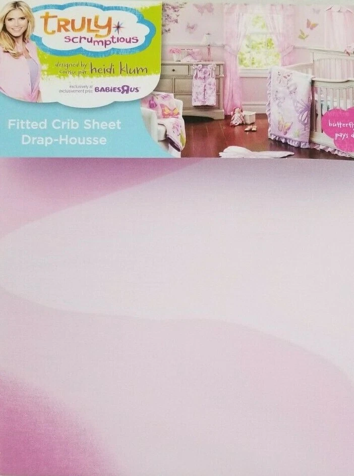 Sábana bajera ajustable Truly Scrumptious 100 % algodón rosa nueva en paquete Foto 3 de 4