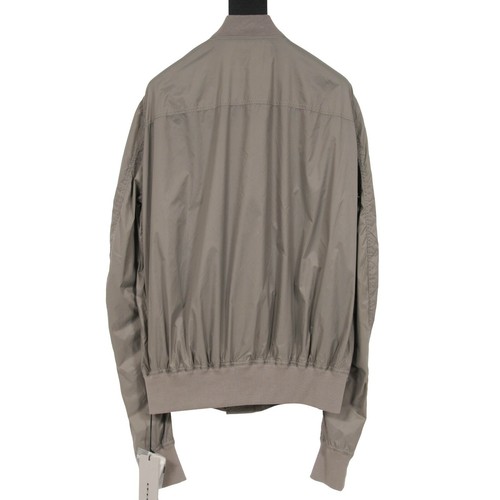 Rick Owens Drkshdw Flight Bomber Jacket Size Medium Dust Pearl Grey Nylon - Picture 2 of 11