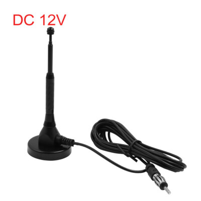 Flexible Signal FM Radio Antenne mit Magnetfuß DC 12V für Auto #