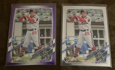 2021 Topps Chrome Update Andrew Vaughn RC Purple Refractor Rookie+Base RC