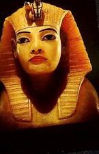 EGYPTIAN DYNASTY XVIII TUTANKHAMUN CANOPIC CHEST STOPPER POSTCARD