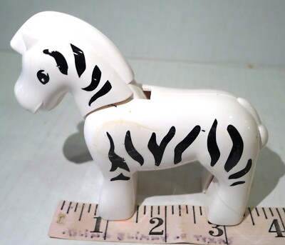 Striped Zebra Pre-K Playtime Toddler Toy Plastic Pretend Play