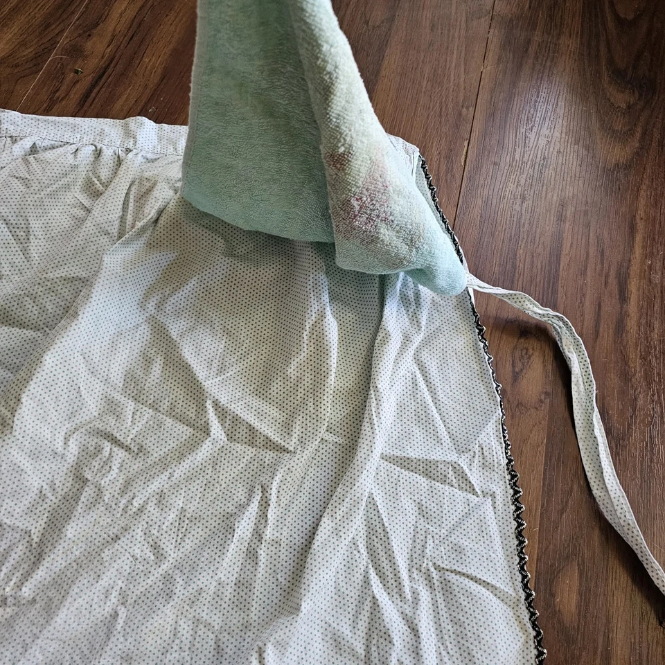 Apron Vintage Naughty Towel Attached Waist Tie Sexy Woman In Red Polka Dot - Image 3 of 4