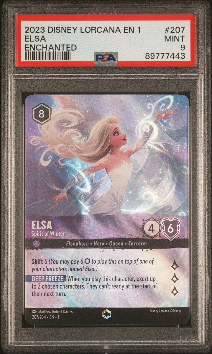 Disney Lorcana Elsa Spirit of Winter Enchanted EN 1 #207 PSA