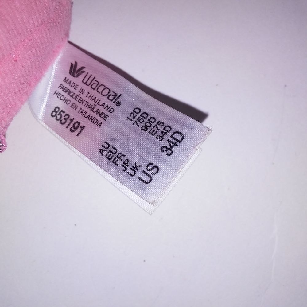 Wacoal Bra 34D Lightly Lined Solid Pink Lace Trim… - image 7