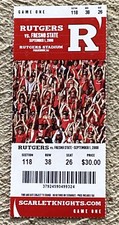 Fresno State @ Rutgers 2008 College Football Stub Ryan Mathews 163 Yds / 3 Tds