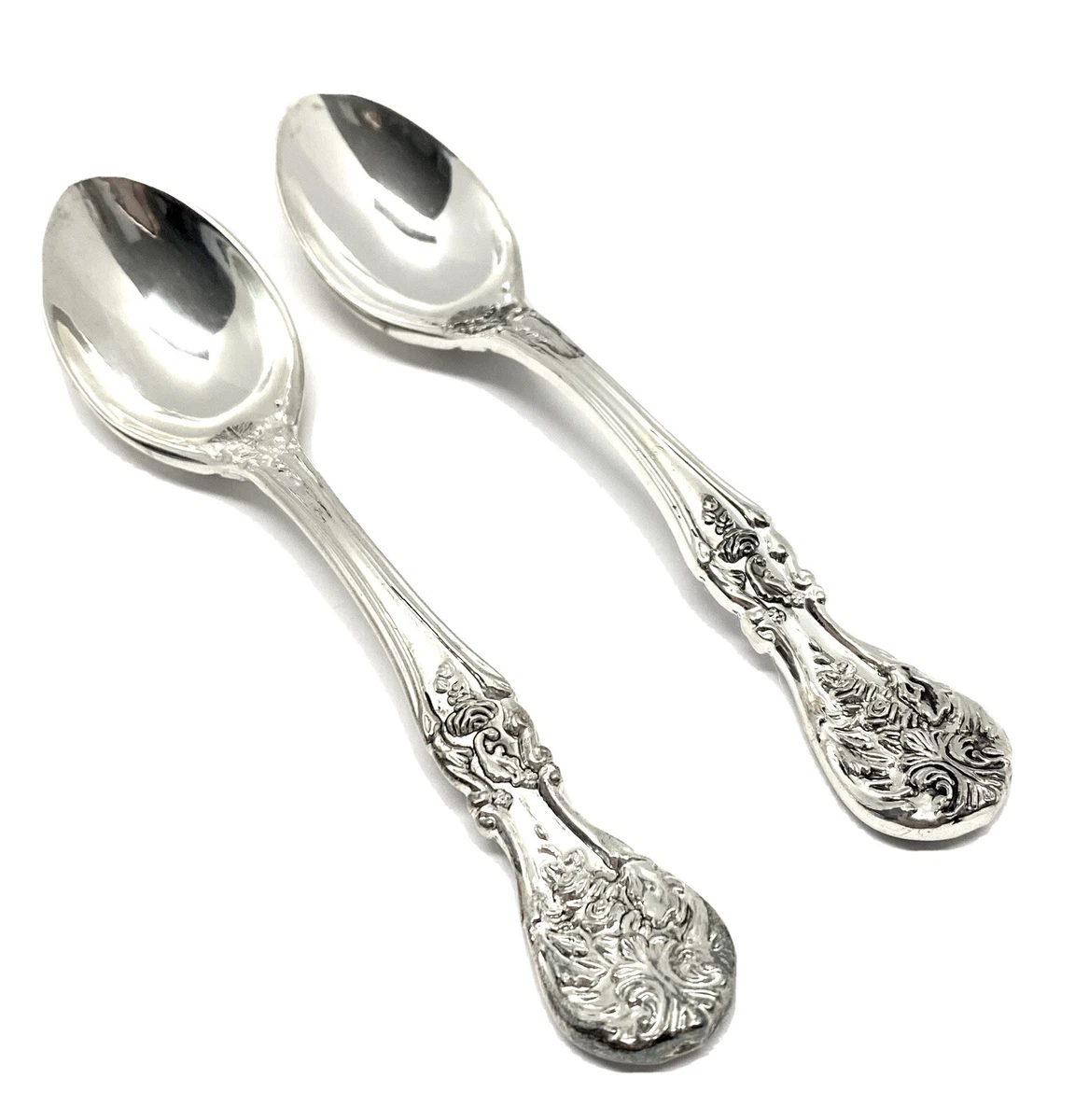 F B Rogers FRENCH ROSE International Silverplate 2 Demitasse