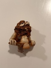 Steve Tunturi Whittlers Workshop Cycle Rider Bottle Stopper Wood Cork Vintage