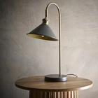 Charcoal Painted Lamps with an Antique Brass finish Table Floor Lamp or Pendant