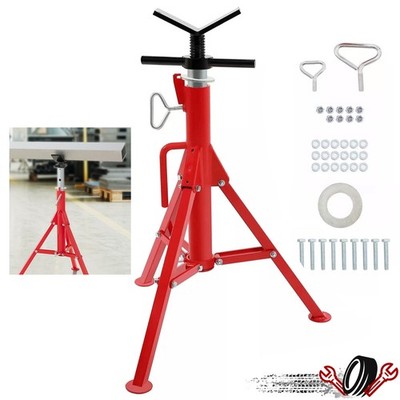 2500Lb Steel  V-Head Pipe Stand Folding Tripod Pipe Jack  Stand  Height Pipe
