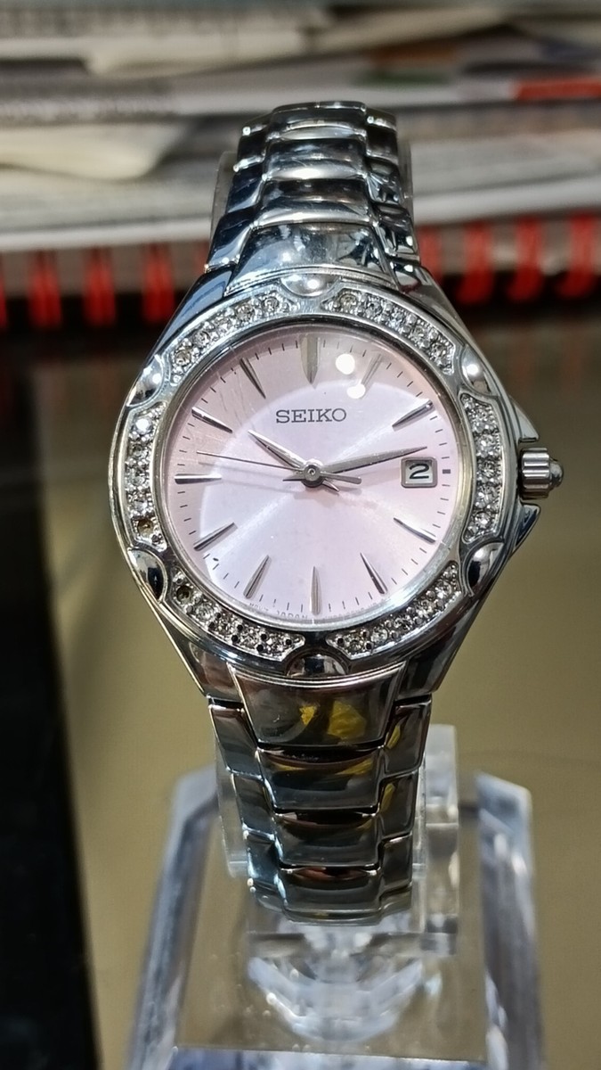 SEIKO Women's Watch Stainless Steel 7N82-0GG0 Calendar Quartz 26
