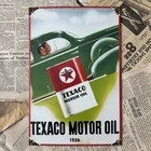 VINTAGE 1936 TEXACO MOTOR OIL 8X12 INCHES PORCELAIN ENAMEL SIGN