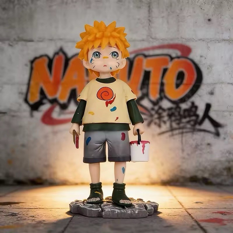 Figurine Naruto Chibi 15 cm statue compacte pour étagère manga saturée
