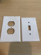 LOT of Single Light Switch White Wall Plate  Oversized Outlet Cover 1 Gang F78