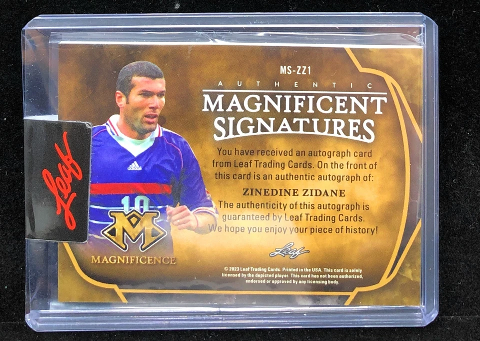 2023 Leaf Magnificence Zinedine Zidane Magnificent Signatures AUTO 3/5 FRANCE - Image 2 of 2