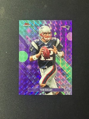 Tom Brady 2025 Topps Finest Purple Geometric Refractor /150 NE Patriots #100 SP