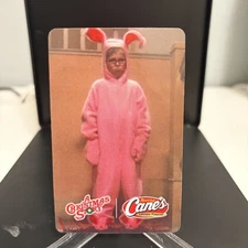 Raising Cane's A Christmas Story Pink Bunny Suit 2025 Collectible Gift Card