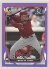 2014 Bowman Chrome Purple Refractor 7/150 Chris Owings #24 sh7