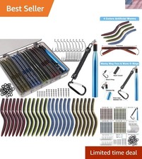 133Pcs Wacky Worm Fishing Lures Rig Tool Ideal for Freshwater Saltwater