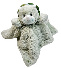 GREEN TRICERATOPS DINOSAUR PLUSH RATTLE LOVEY SECURITY BLANKET