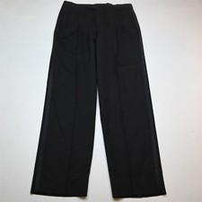 Stafford 30x30 Black 100 Wool Pleated Classic Tuxedo Mens Pants