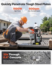 Magnetic Drill Press, 1550 W, 2.4 in Boring Diameter, 2922 lbf Power Mag Drill