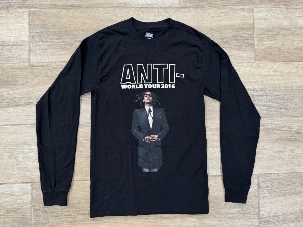 Rihanna Anti 2016 Tour T-Shirt SMALL Slim Adult Long Sleeve