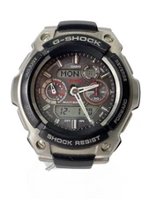 CASIO◆Solar watch/G-SHOCK/digital analyzer/stainless steel/SLV/SLV/SS