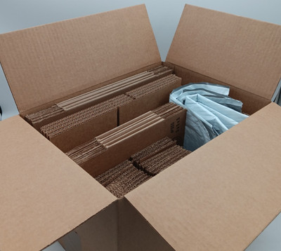 Cardboard Box Bundle 9 Box Types, Tape, and Bubble Bags