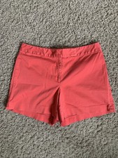 Ann Taylor size 6 coral colored flat front 4  chino shorts
