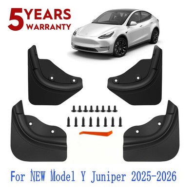 FOR 2026 Tesla Model Y Juniper Mud Flaps All Weather Guards No Drilling Required