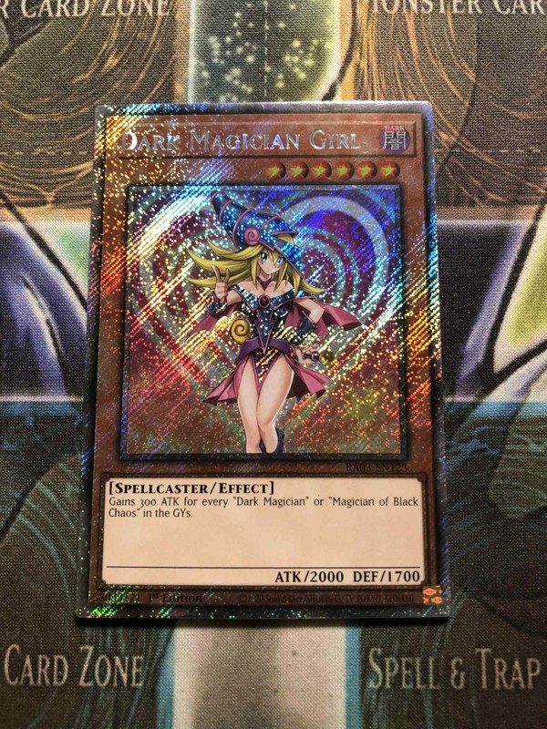 * DARK MAGICIAN GIRL * ALTERNATE ART PLATINUM SECRET RARE RA03-EN123 MVP1 YUGIOH