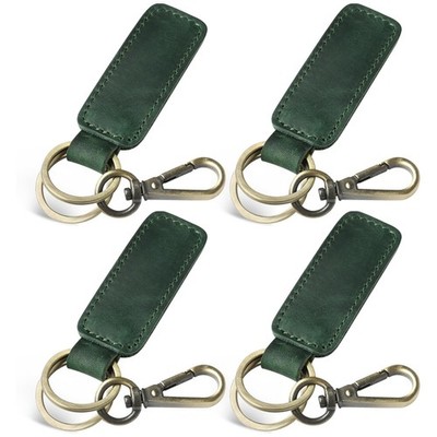 Genuine Leather Car Keychain, Universal Key Fob Keychain, Leather Key Chain H...
