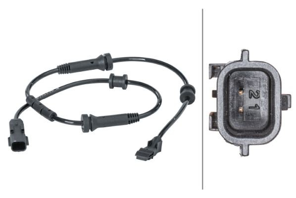 Sensor Raddrehzahl Hinten Hella 6PU 012 679 671 FÜR Renault Raddrehzahlsensor-image