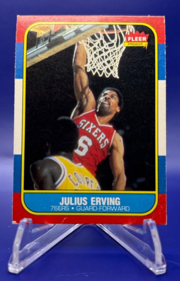 1986-87 Fleer Julius Erving  #31 Philadephia 76ers
