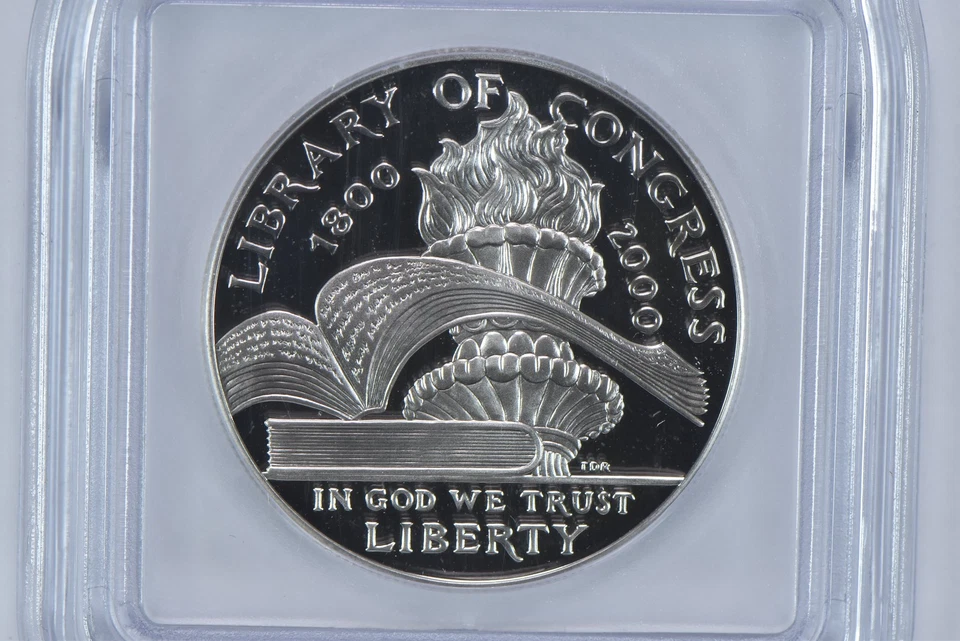 2000-P Library Of Congress Commemorative Silver Dollar PR70 DCAM ICG *6645 - Image 3 of 4