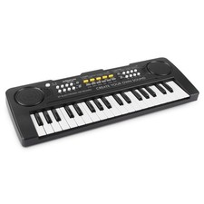 Kids Electronic Piano Keyboard 37 Keys Toddler Music Toy Black for Ages 3-7