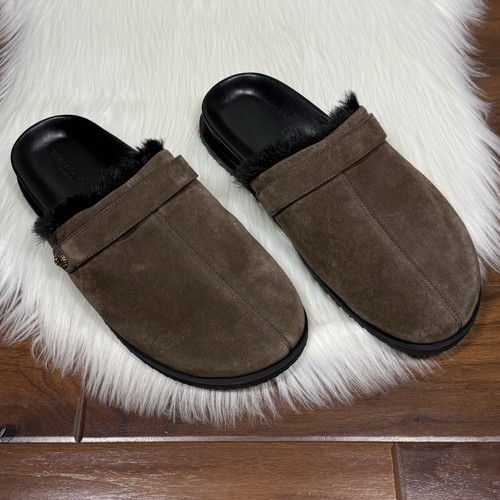 NEW Kurt Geiger Men's Size 42 / US 9 Brown Suede Hatton Mule Slides - Picture 2 of 14