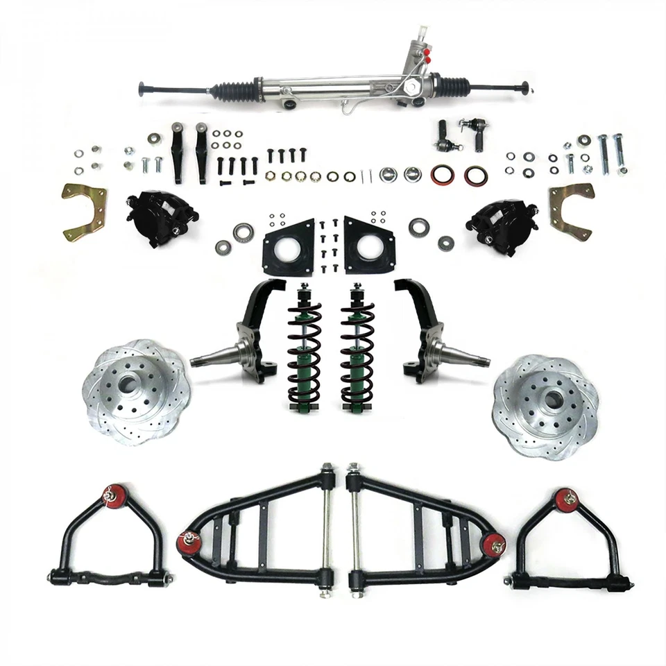 36 Nash Car Mustang 2 IFS Amortiguador a través de bobina Stock 5x475 Power LH Rack Sin miembro X Foto 2 de 4