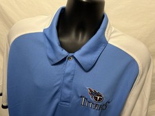 Tennessee Titans Polo Shirt Mens NFL Blue Golf sz Large S/S Reebok C1