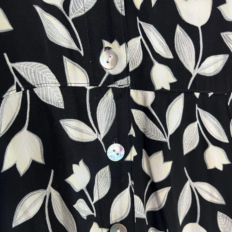 复古 Norm Thompson 蓝色花卉小屋核心长裙 14 码草原波西米亚 — 第 4/4 张图片