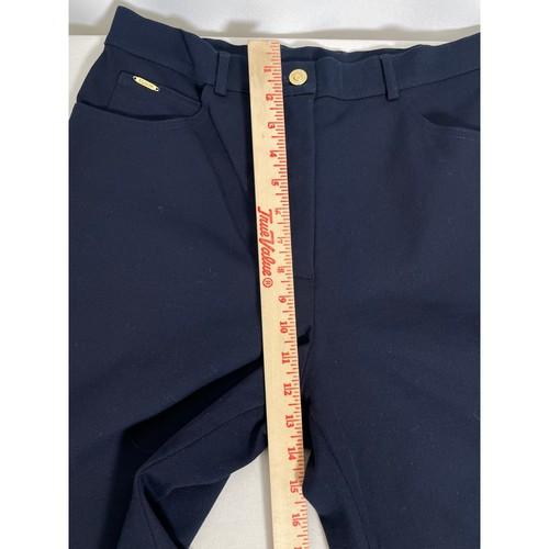 St. John Sport Essentials Gold Accents Classic Blue Pants Women's Sz 10 - Picture 8 of 9