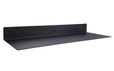 Matte Black Metal Floating Shelf (24 inch x 8 inch) Stainless Steel Heavy Dut...