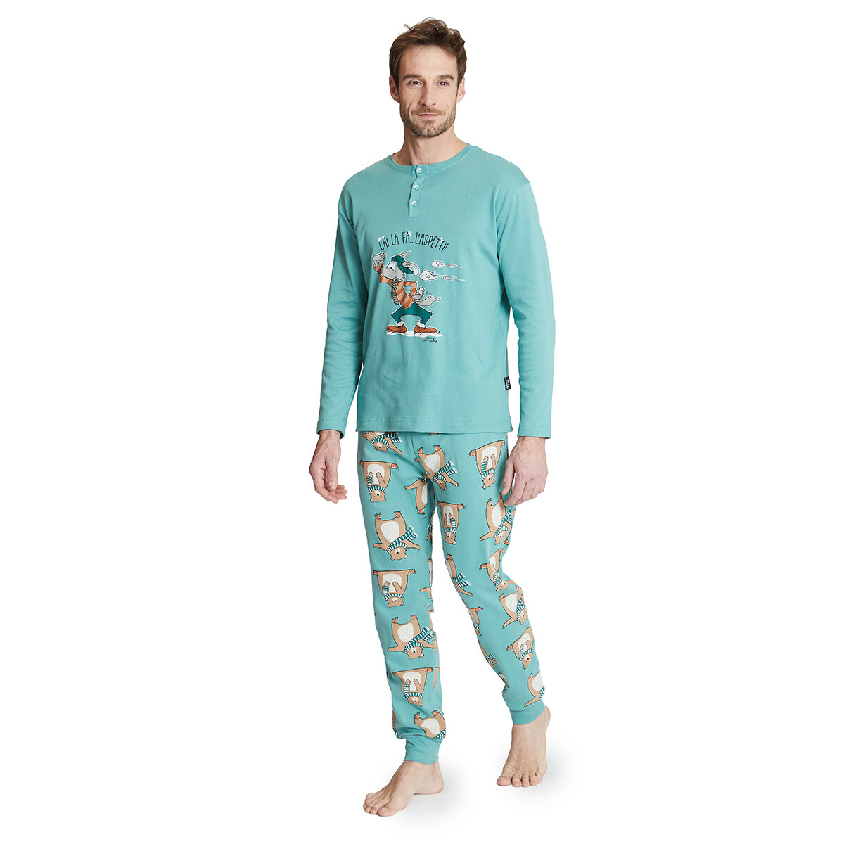 Costume Pigiama Intero Uomo Pigiama Uomo Cartoon Pigiama Intero