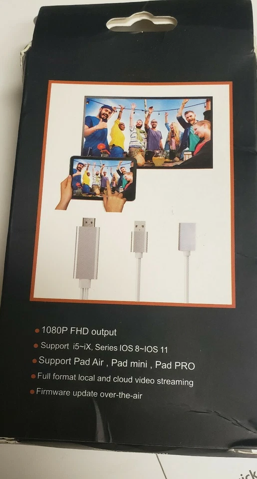 For most cell phone brands 4K HDMI Mirroring Cable Phone to TV HDTV Adapter - Image 2 of 4