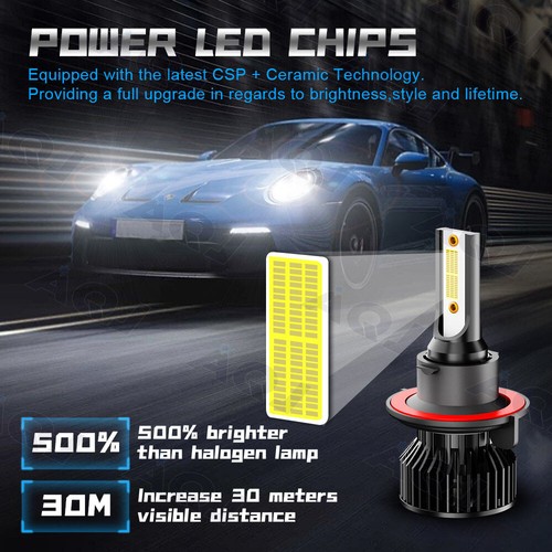 For Ford Explorer 2006-2010 LED Headlight Hi/Lo+Fog Light Bulbs Kit Combo 4pcs - Picture 13 of 17